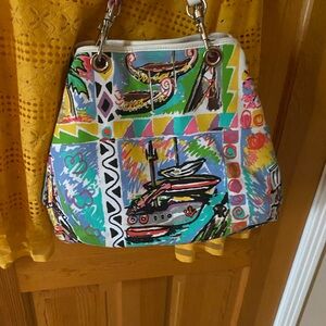Colorful Artsy Graphic Print Women's canvas bag. Like new.